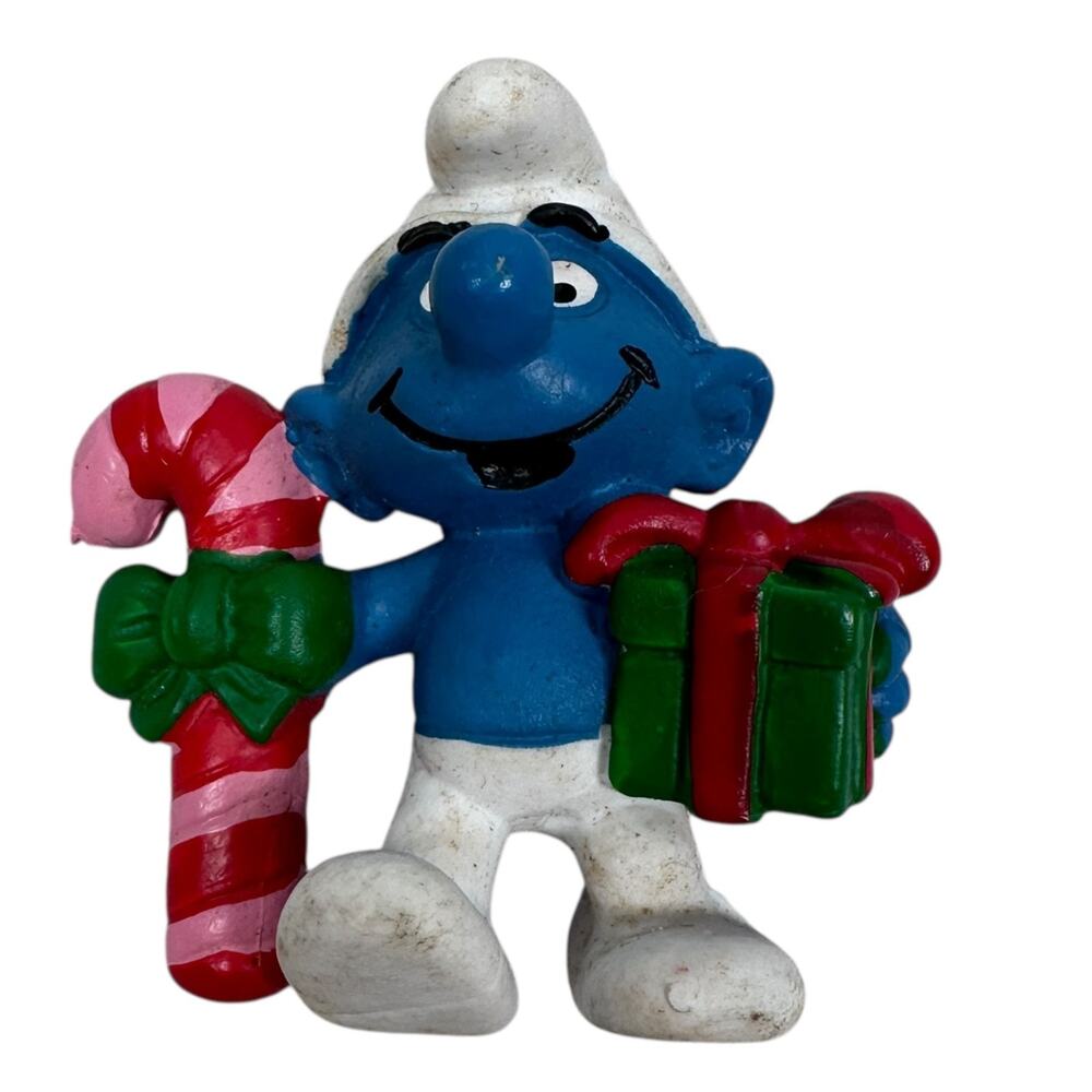 Vintage Schleich The Smurfs PVC Figure‎ Lot of 3 Candy Cane Hiker Wheat Farmer - Picture 5 of 10